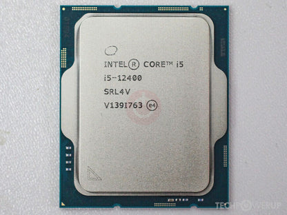 Intel Core i5-12400 Desktop Processor 18M Cache, up to 4.40 GHz LGA 1700 Socket