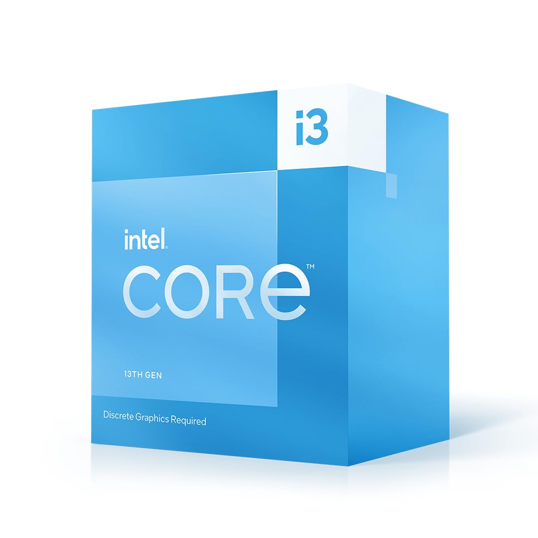 Intel Core i3-13100 Desktop Processor 4 cores (4 P-cores + 0 E-cores) 12MB Cache, up to 4.5 GHz