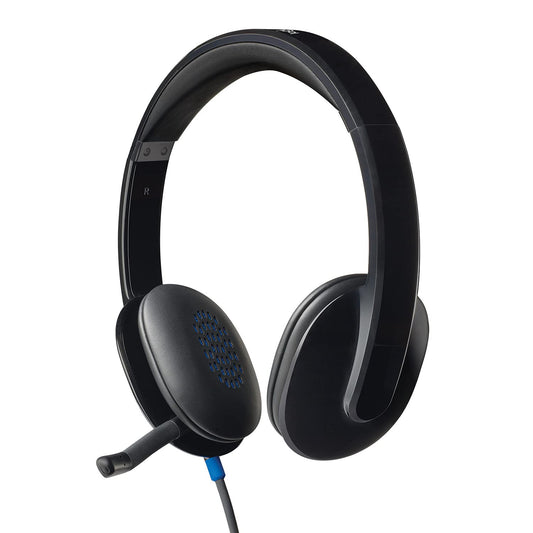 Logitech H540 Stereo Wired On Ear Headphones With Mic With Noise-Cancelling USB, On Ear Controls, Mute Indicator Light, Pc/Mac/Laptop - (Black)