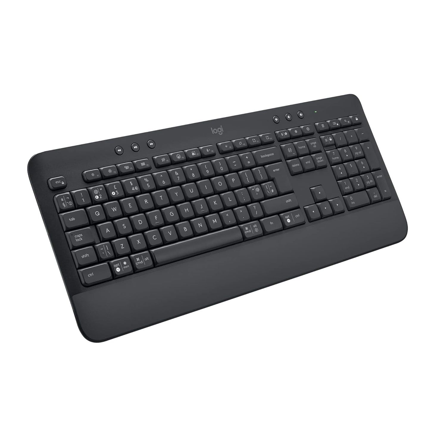 Logitech Signature K650 Wireless Keyboard with Wrist Rest, Full-Size, BLE Bluetooth or Logi Bolt USB Receiver