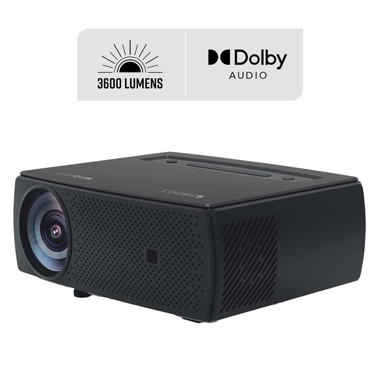 ZEBRONICS New Launch PIXAPLAY 15 Smart LED Projector with Dolby Audio, 3600 lumens, 4K Support, 180 Inch Screen Size, Supports Miracast, Bluetooth, USB, HDMI, WiFi, APP Support, 1080p Native Visit the ZEBRONICS Store