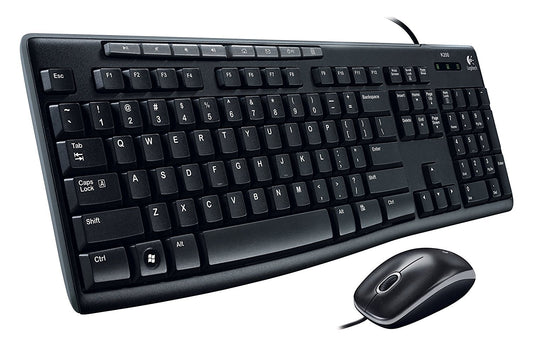 Logitech Media Set MK200 Full-Size Wired Keyboard and High-Definition Optical Mouse Set