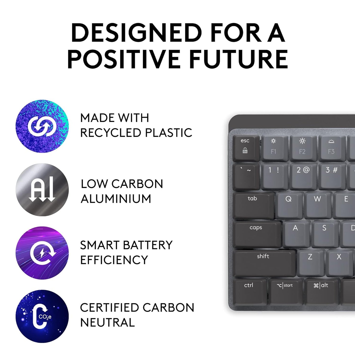 Logitech Mx Mechanical Wireless Illuminated Performance Keyboard, Linear Switches