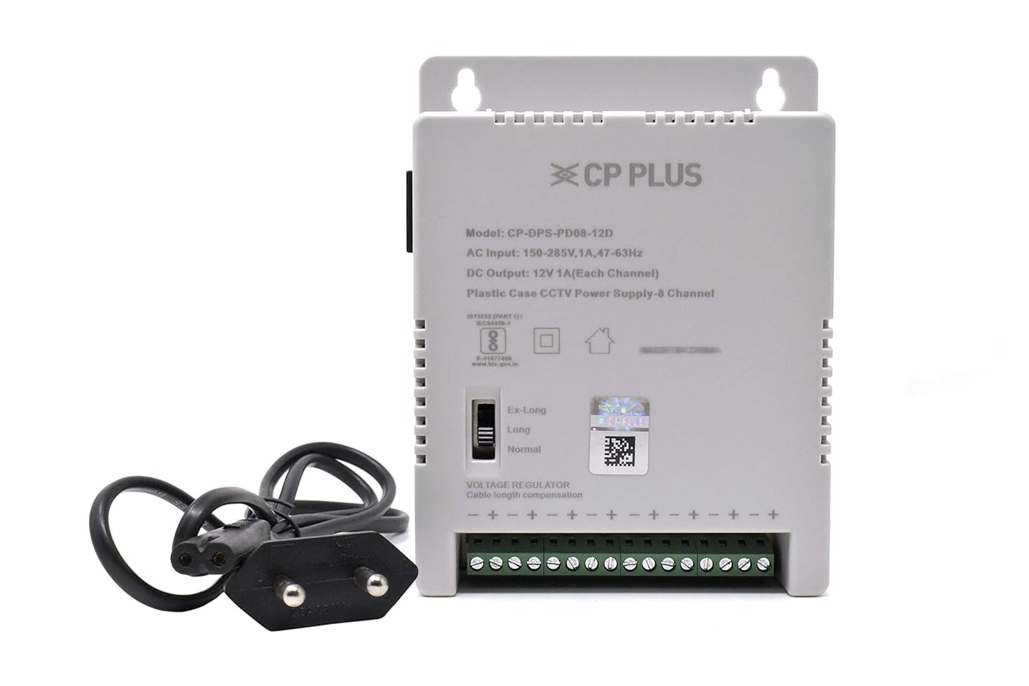 CP Plus CP-DPS-PD08-12D 12V 10Amp 8 Channel Fiber SMPS (Switched-Mode Power Supply)