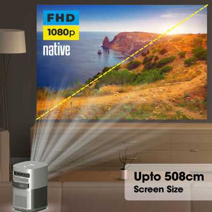 ZEBRONICS PIXAPLAY 18, Smart Vertical Projector, 3800 Lumens, 4K Support, Dolby Audio, 200 inch Screen Size, HDMI, USB, WIFI, Supports Bluetooth, 1080p Native, Electronic Focus, APP Support, Miracast