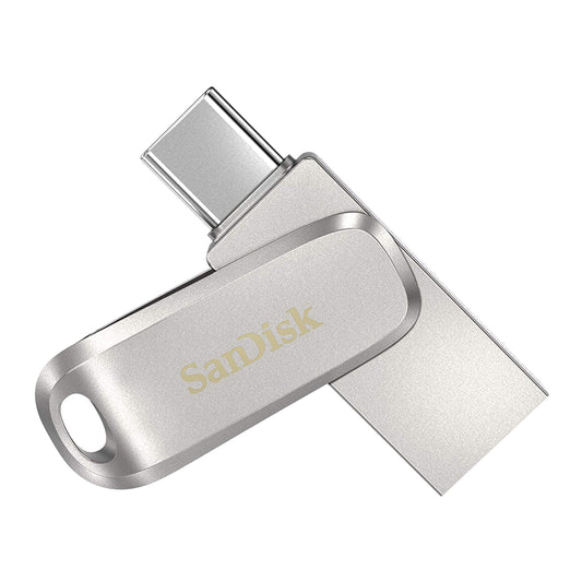 SanDisk Ultra Dual Drive Luxe USB Type C Flash Drive (Silver, 5Y - SDDDC4-032G-I35)