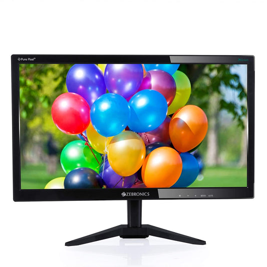 ZEBRONICS Monitor with Anti glare, 46.9 CM, Plug and Play, HD, Slim design, Built-in power supply, VGA and Wall Mount - A19HD