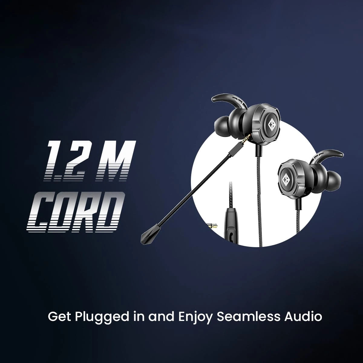 Cosmic Byte CB-EP-07 Gaming Earphone with Detachable Microphone (Black)