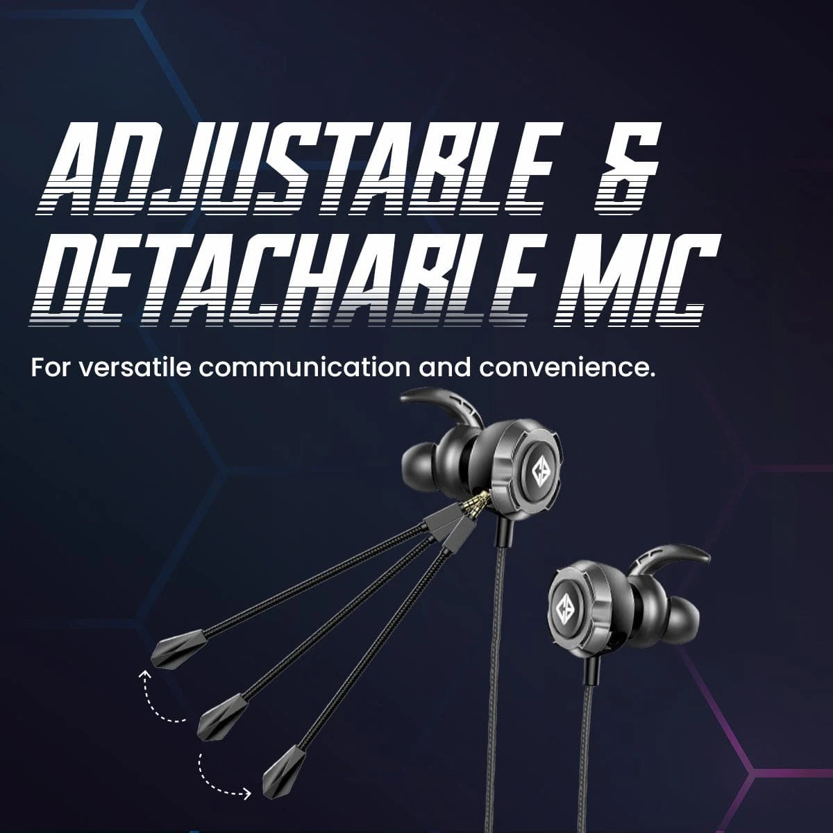 Cosmic Byte CB-EP-07 Gaming Earphone with Detachable Microphone (Black)